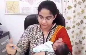 പ്രസവശേഷം കൈക്കുഞ്ഞുമായി ഓഫിസില്; കോവിഡ് പോരാട്ടത്തില് മാതൃകയായി ഐഎഎസ് ഓഫിസര്