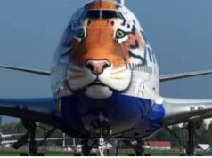 ബോയിങ് 747-400 എന്ന കടുവ മുഖമുള്ള ചാർട്ടേർഡ് വിമാനത്തിന്റെ ചരിത്രം